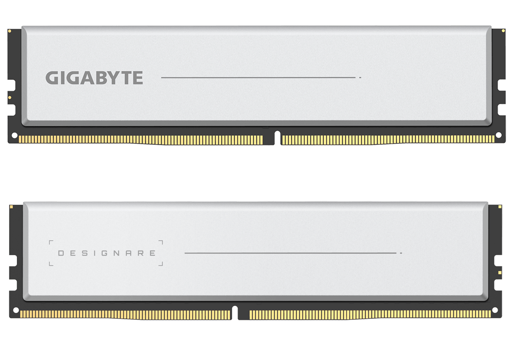 DESIGNARE Memory 64GB 外观中规中矩，黑色电路板覆盖银色铝质散热片，并未安装RGB LED