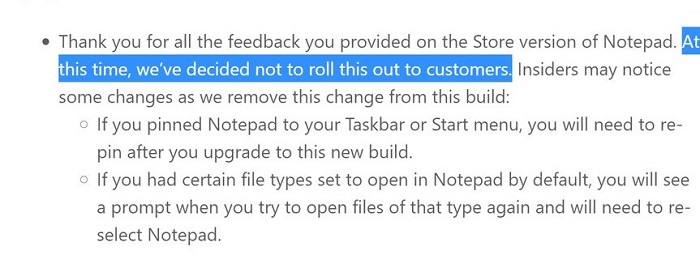 记事本（Notepad）将成为Windows 10的一项可选功能