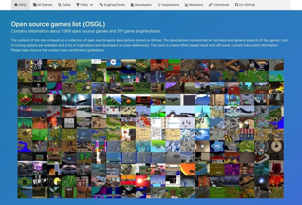 Open source games list（OSGL）