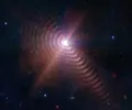 詹姆斯韦伯望远镜捕捉到星光将一颗垂死恒星的尘埃推入太空