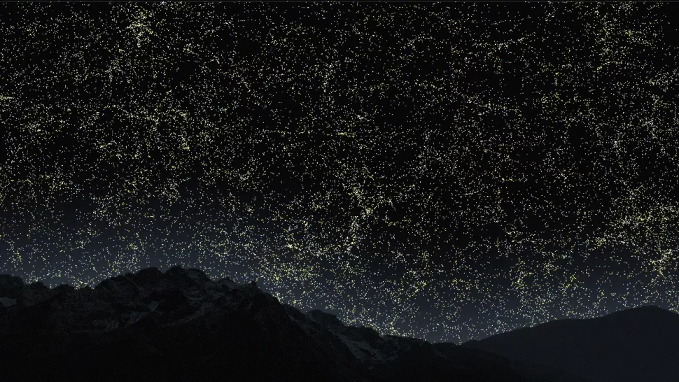 黄色星系在 18 亿年左右占主导地位。（图片来源：VISUALIZATION BY B. MÉNARD & N. SHTARKMAN）