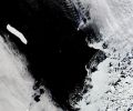 卫星图像显示，世界上最大的冰山正从南极洲被卷走