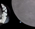 在 Artemis 任务期间拍摄的美丽“Earthset”照片向阿波罗“Earthrise”图像致敬